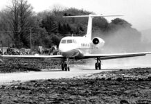 Mexican Gulfstream II executive Jet in Mallow Racecourse
